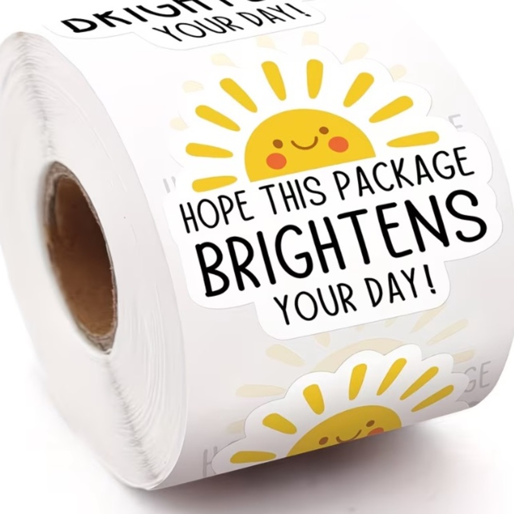 *Buy Now* I Hope This Brightens Your Day Sticker Roll- 500 Count - Picture 1 of 3